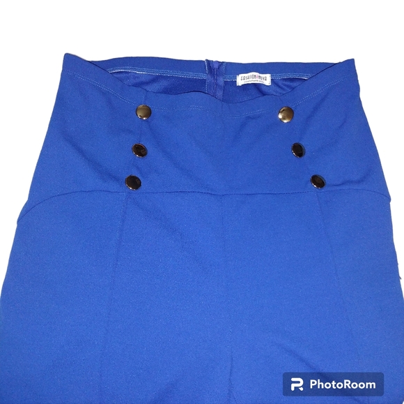 Fashion Nova High Waisted Dress Pants w/ Gold Button Details Sz 3X - Picture 7 of 8